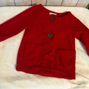 Adorable Old Navy baby girls red fleece jacket